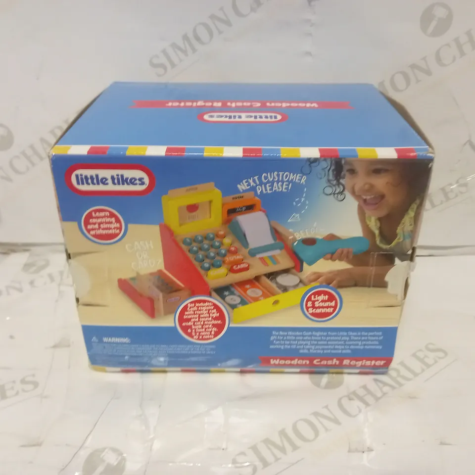 LITTLE TIKES WOODEN CASH REGISTER RRP £22.99