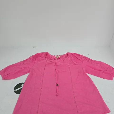 MUDFLOWER PINK TOP WITH LACE TRIM – UK 12