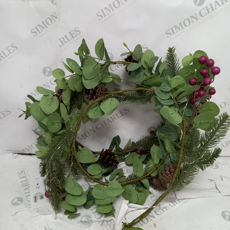 SARA DAVIES FAUX EUCALYPTUS & BERRY GARLAND
