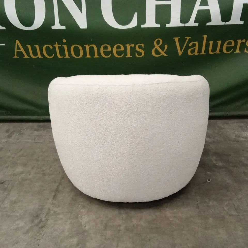 ROUNDI BOUCLE ARMCHAIR - CREAM WHITE