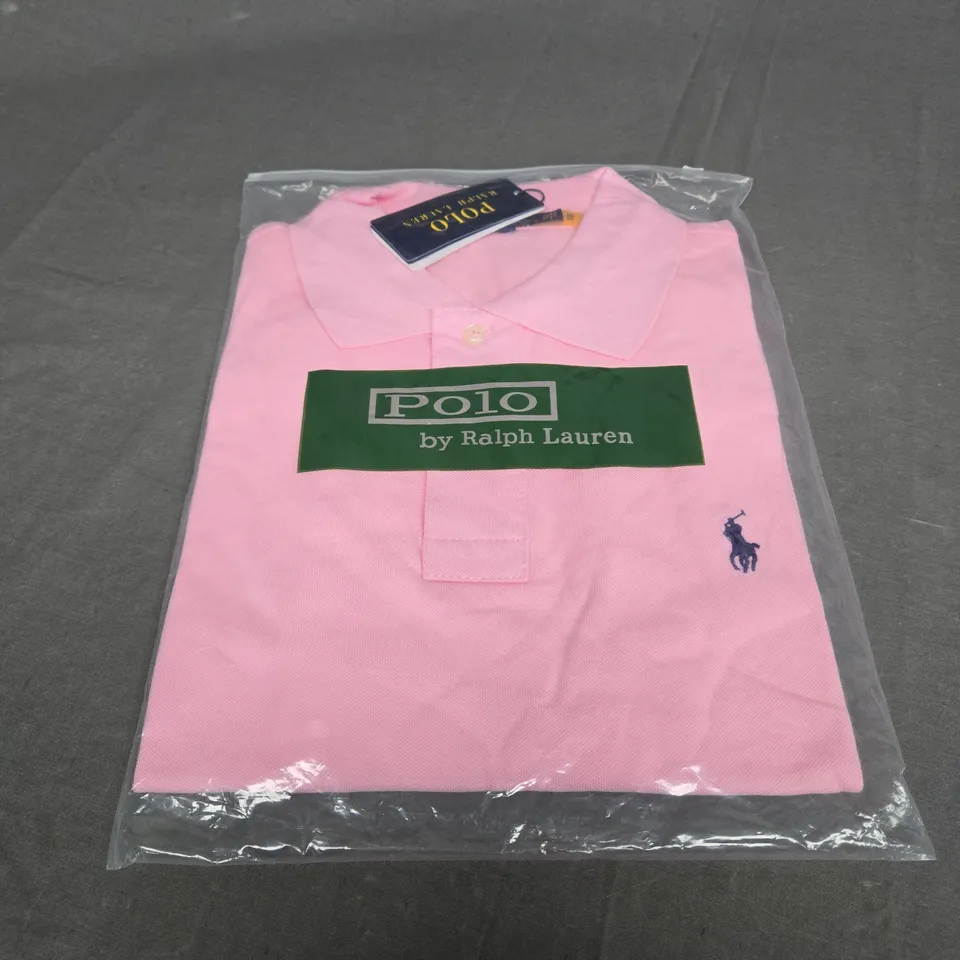 POLO RALPH LAUREN PINK POLO SHIRT - SIZE XL