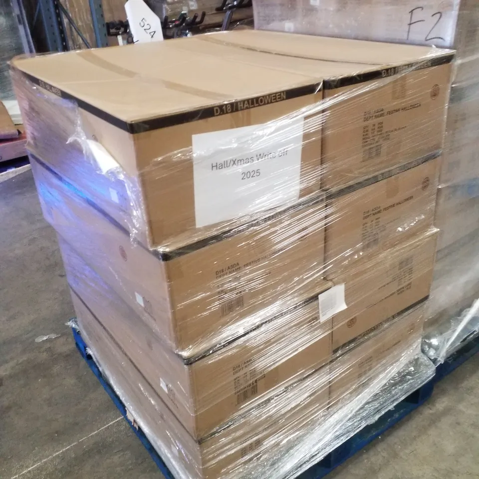 PALLET CONTAINING 8 BOXES OF BRAND NEW PLASTIC HALLOWEEN KIDS WEAPONS