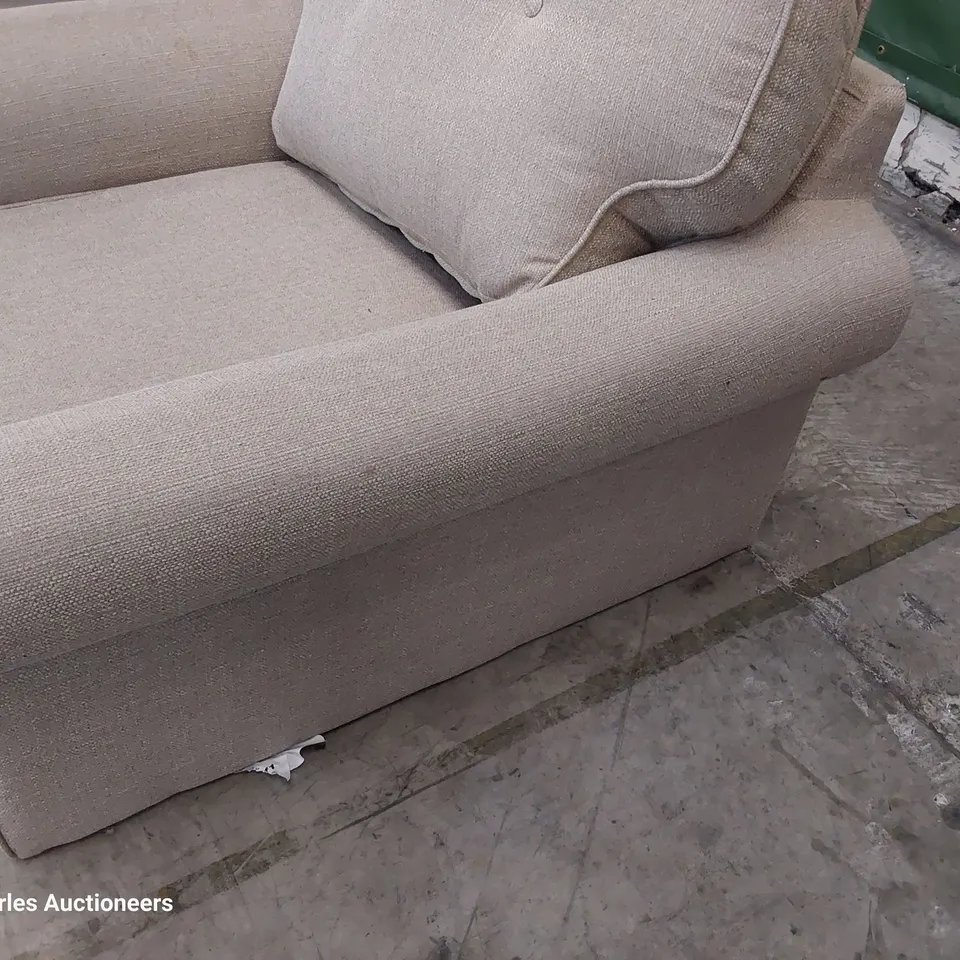DESIGNER EASY CHAIR FAWN FABRIC 