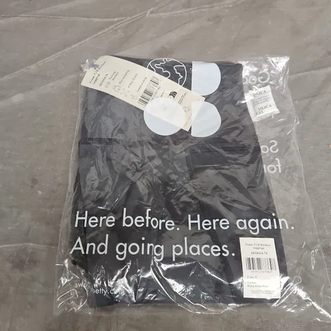 BAGGED SWEATY BETTY POWER 7/8 WORKOUT LEGGINGS IN BLACK - SMALL