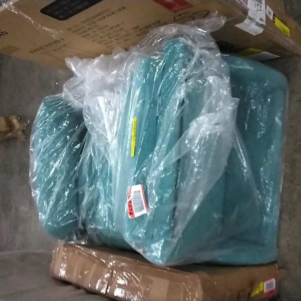 KATHRYN VELVET MANUAL RECLINER WITH OTTOMAN UPHOLSTERY TEAL