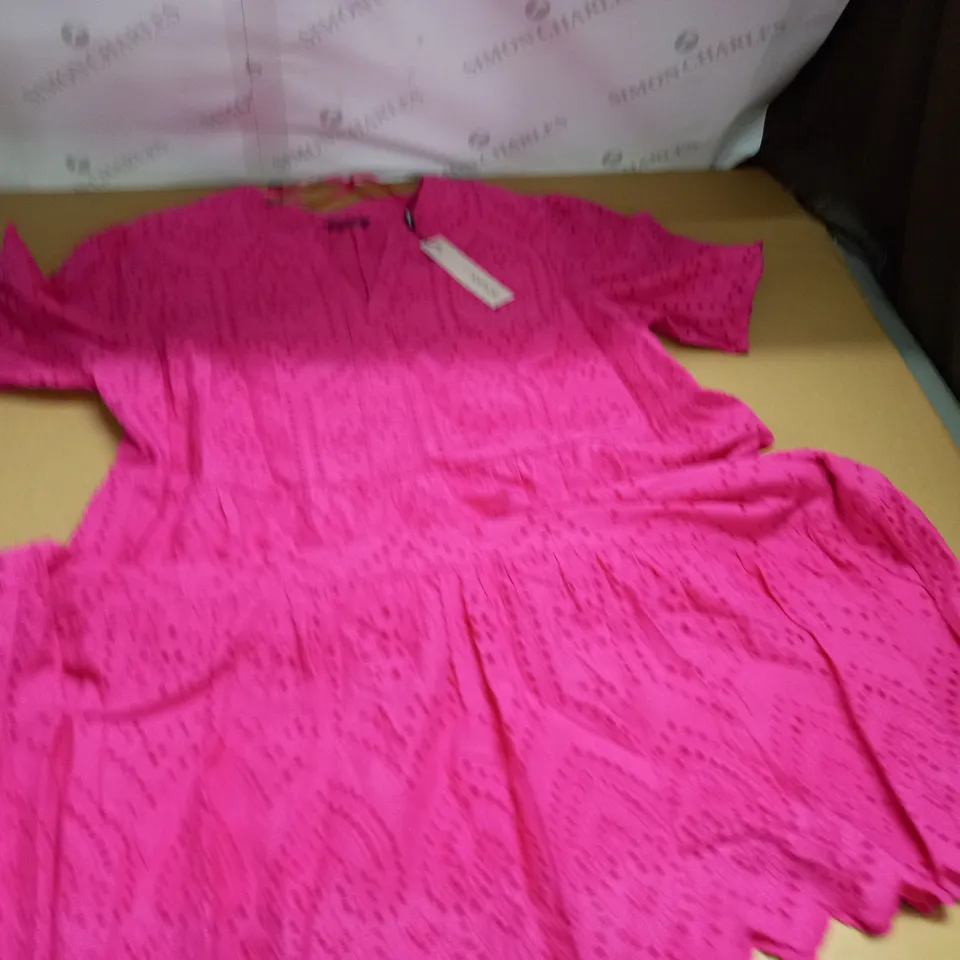 ROMAN PINK TIERED SMOCK DRESS - 20