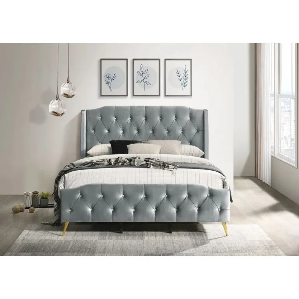 BOXED LIBERTY UPHOLSTERED KING BED