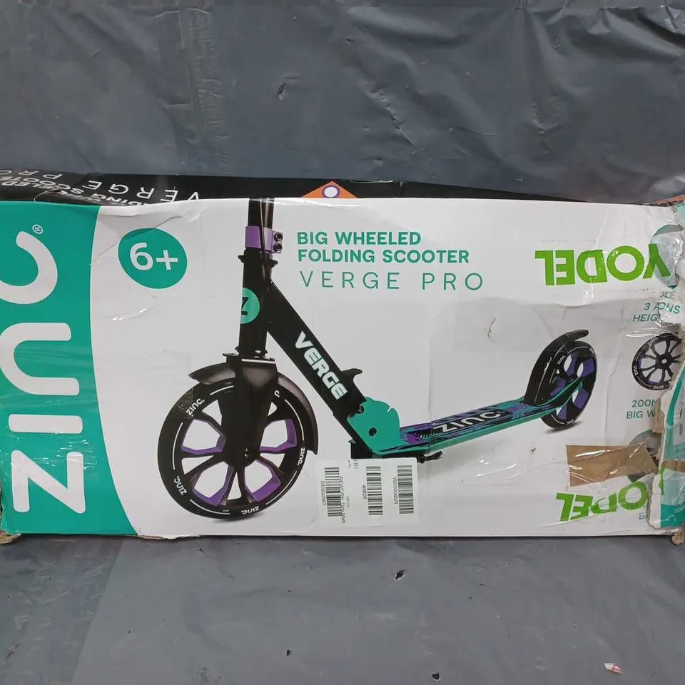 BOXED ZINC BIG WHEELED FOLDING SCOOTER VERGE PRO 