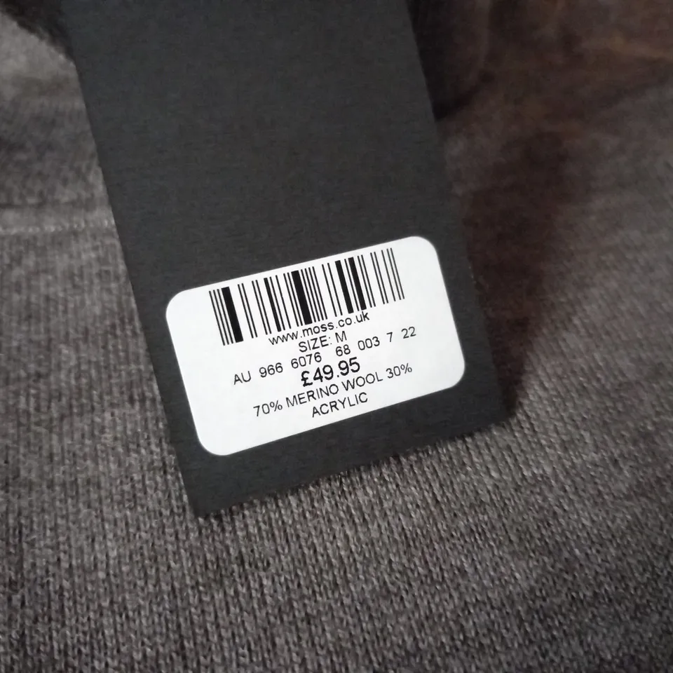 MOSS 70% MERINO ROLL NECK JUMPER IN TAUPE - M