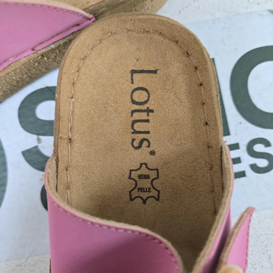 LOTUS PINK BUCKLED SANDALS – WOMEN'S LEATHER SANDALS, UK 7 (EU 41)