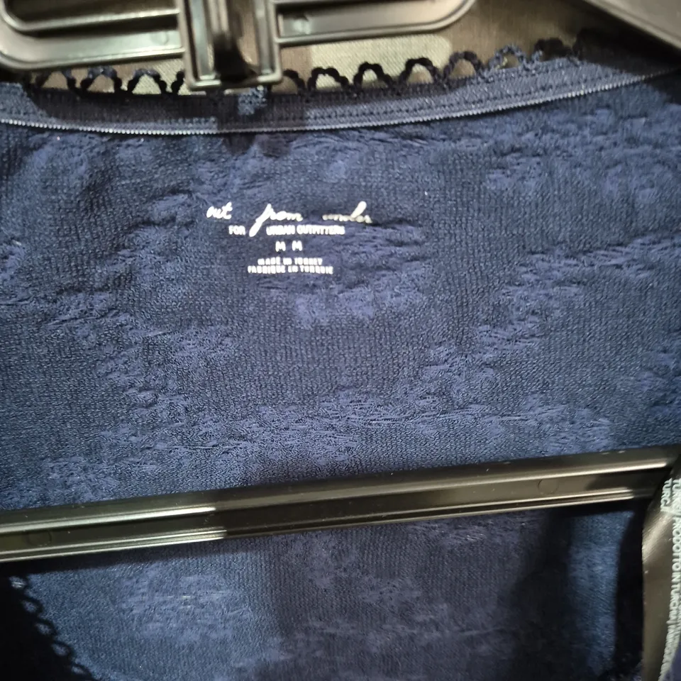 URBAN OUTFITTERS NAVY LACE TOP, WOMEN'S, UK M