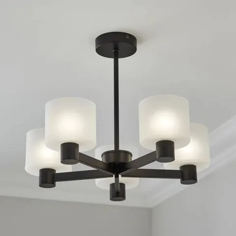 BOXED ERIN RIBBED 5 LIGHT CEILING LIGHT