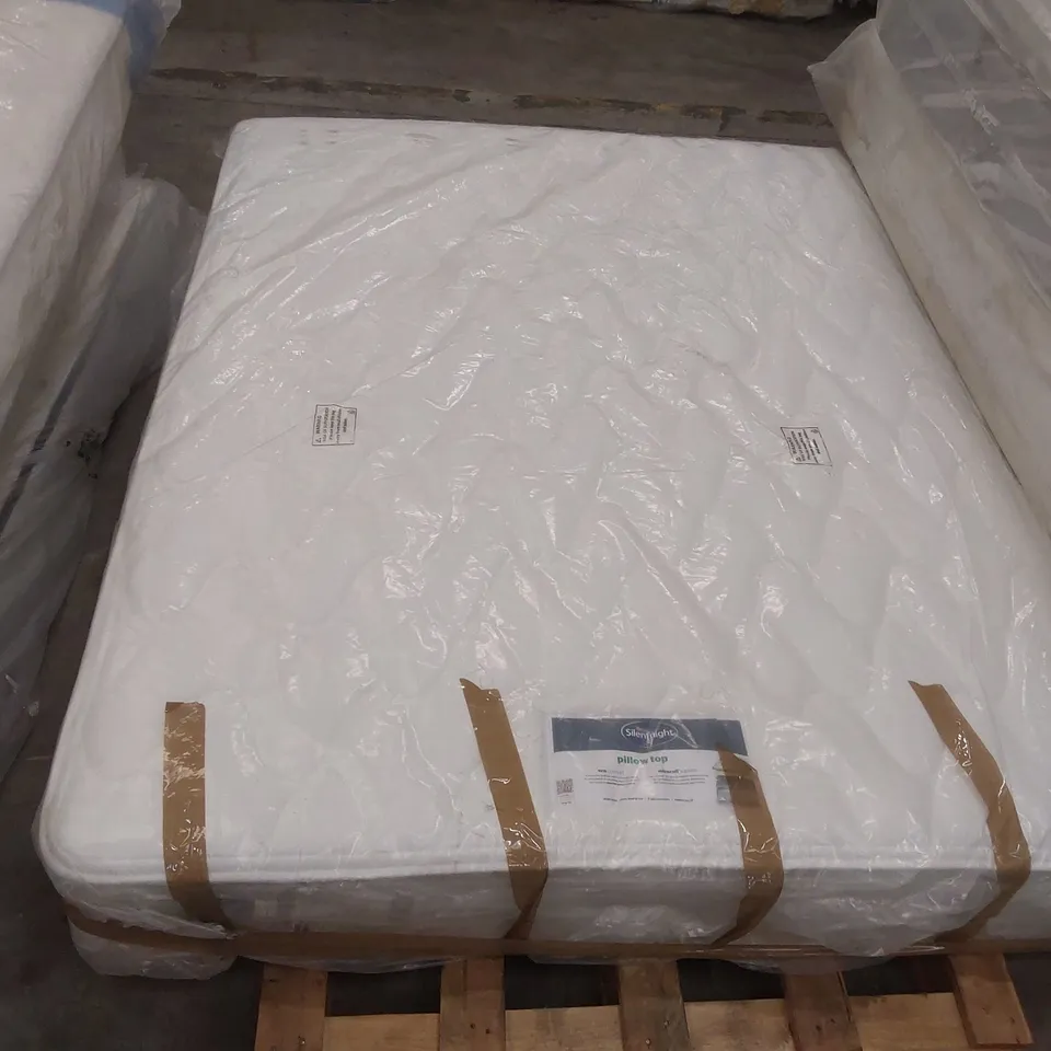 QUALITY BAGGED SILENTNIGHT 150CM KING SIZE MIRACOIL PILLOW TOP MATTRESS 