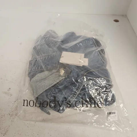 NOBODY'S CHILD MYLO'S DENIM JUMPSUIT - SHORT, UK 6S