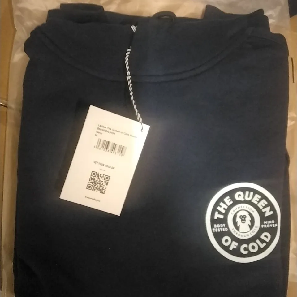 BOX OF MIXED ASSORTMENT OF BRAND NEW BRASS MONKEY CLOTHING ITEMS INCLUDING - HOODIES - SIZES M - APPROXIMATELY X13 ITEMS