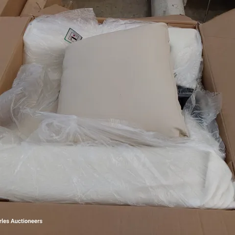 BOXED DESIGNER BALTIMORE APEAST CHAIR IVORY LEATHER