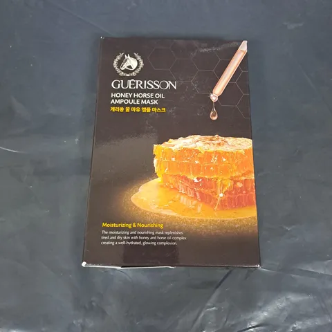 BOX OF APPROX 40 GUERISSON HONEY HORSE OIL AMPOULE FACE MASKS