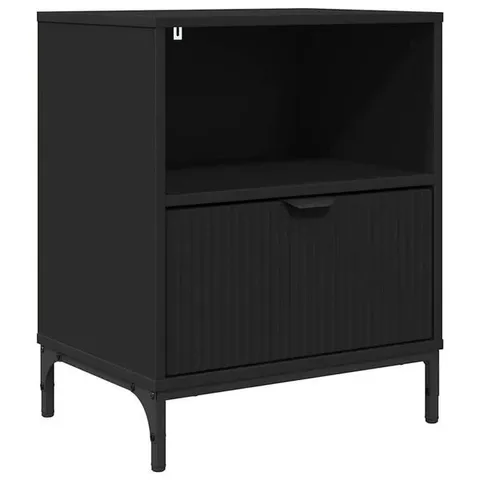 BOXED VIDAXL BEDSIDE CABINET BLACK 49 X 36 X 61 CM ENGINEERED WOOD