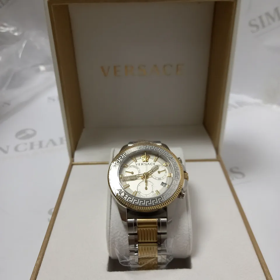 VERSACE GRECA ACTION CHRONO MENS WATCH STAINLESS RRP £1230