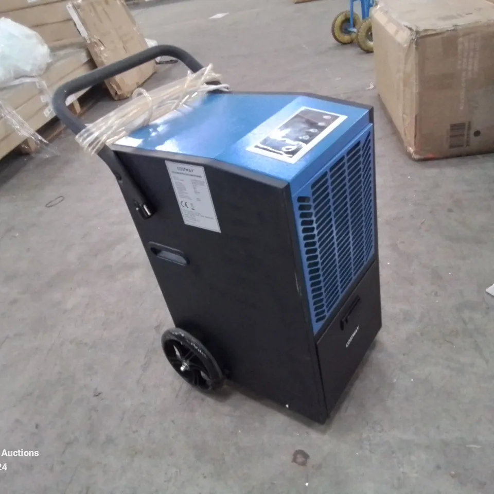 66 L/DAY COMMERCIAL DEHUMIDIFIER WITH PUMP AND DRAIN HOSE FOR BASEMENT WAREHOUSE JOB SITE - BLUE RRP £412.94