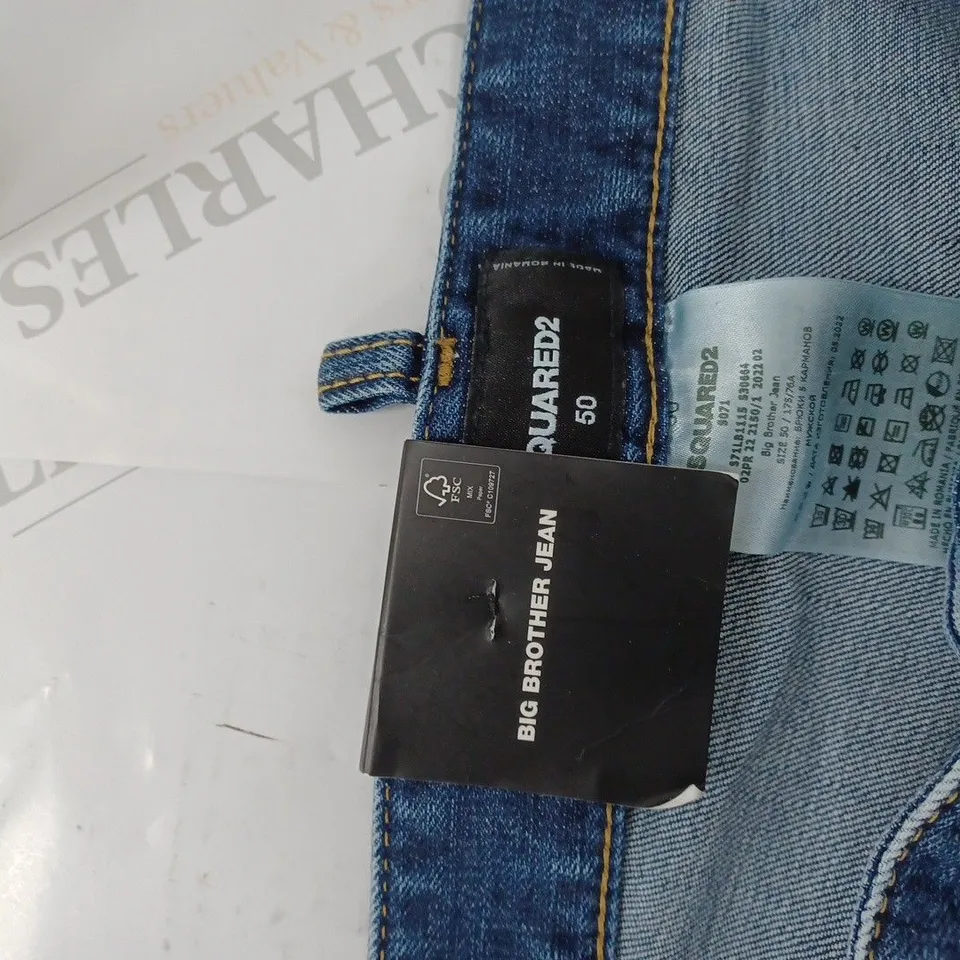 DSQUARED BLUE ROADIE JEANS- LARGE (50)