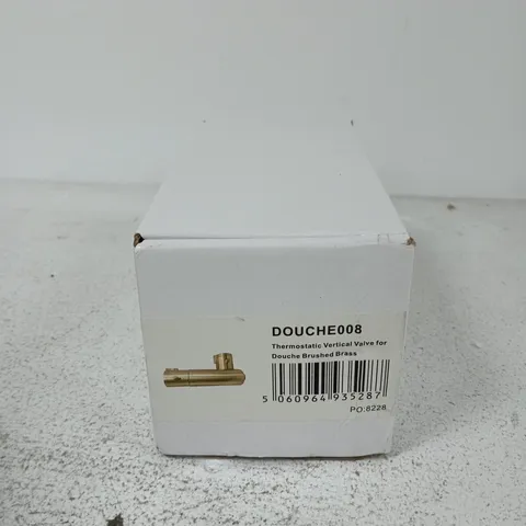 BOXED THERMOSTATIC VERTICAL VALVE FOR DOUCHE BRUSHED BRASS (DOUCHE008)