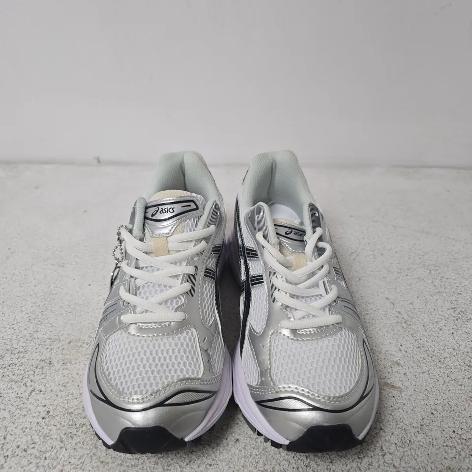 PAIR OF ASICS RUNNING SHOES – SILVER - UK SIZE 7