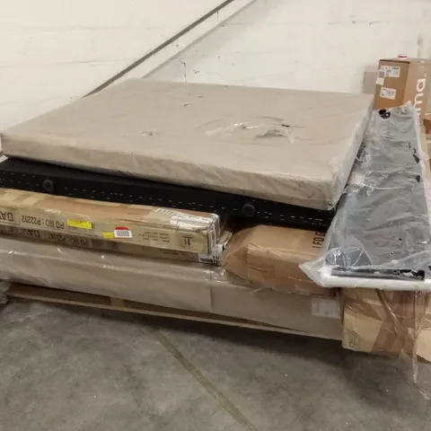 PALLET OF ASSORTED INCOMPLETE FURNITURE AND BED PARTS 