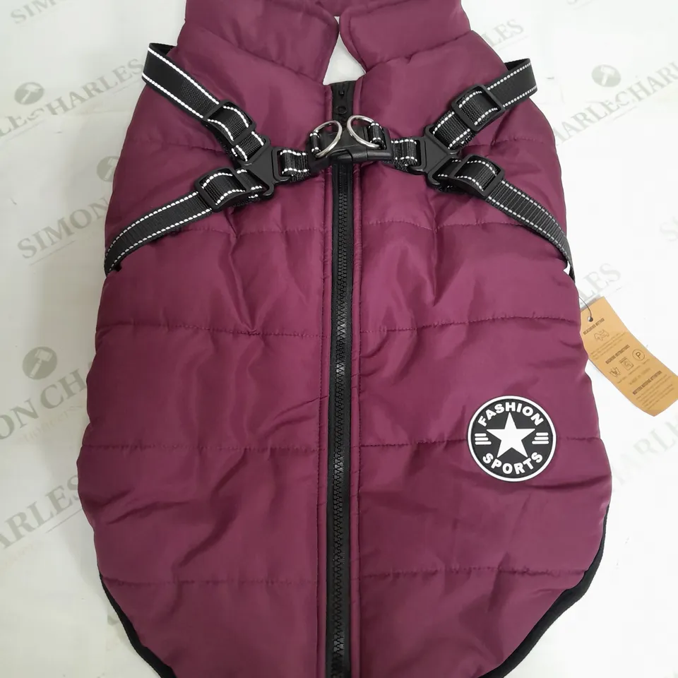 FASHION SPORTS PADDED PURPLE DOG COAT 