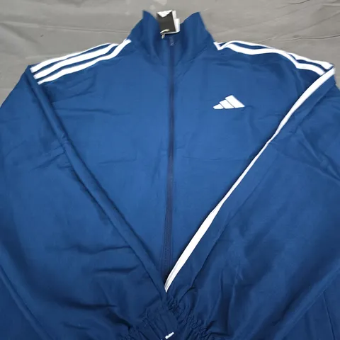 ADIDAS BLUE TRACK JACKET - SIZE M