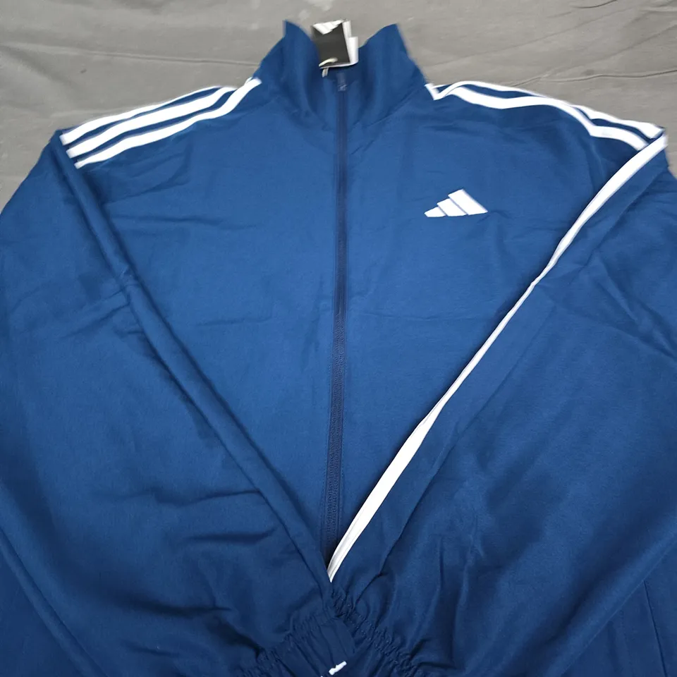 ADIDAS BLUE TRACK JACKET - SIZE M