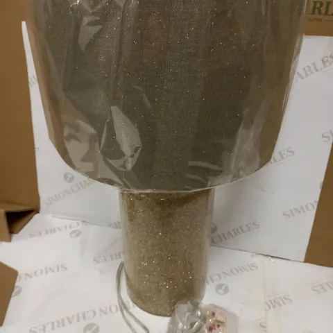 PAGAZI TUNICA 2LT TABLE LAMP - GOLD FINISH, GOLD FABRIC SHADE