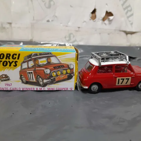 CORGI TOYS - 1967 MONTE-CARLO WINNER B.M.C. MINI COOPER