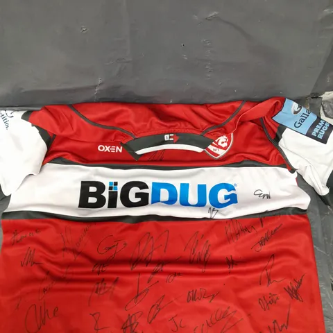 GLOUCESTER RUGBY SIGNED JERSEY 