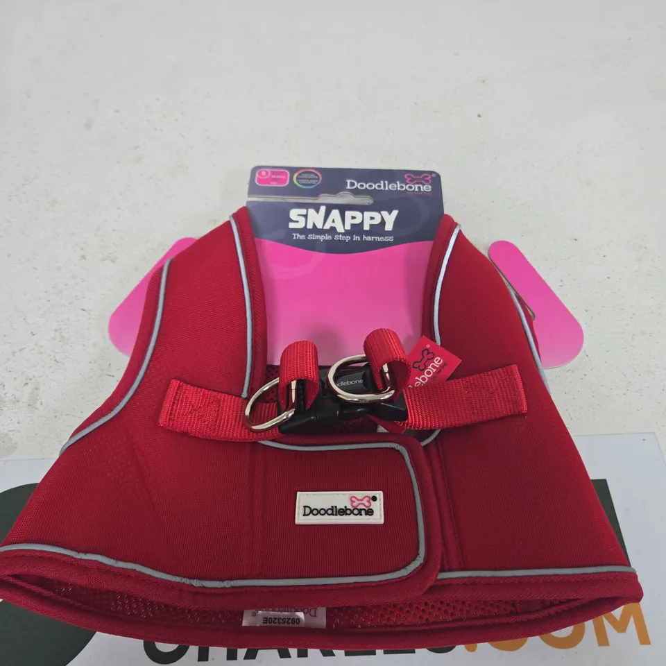 DOODLEBONE SNAPPY HARNESS – RED, 54–60 CM (SIZE 5) FOR SMALL DOGS