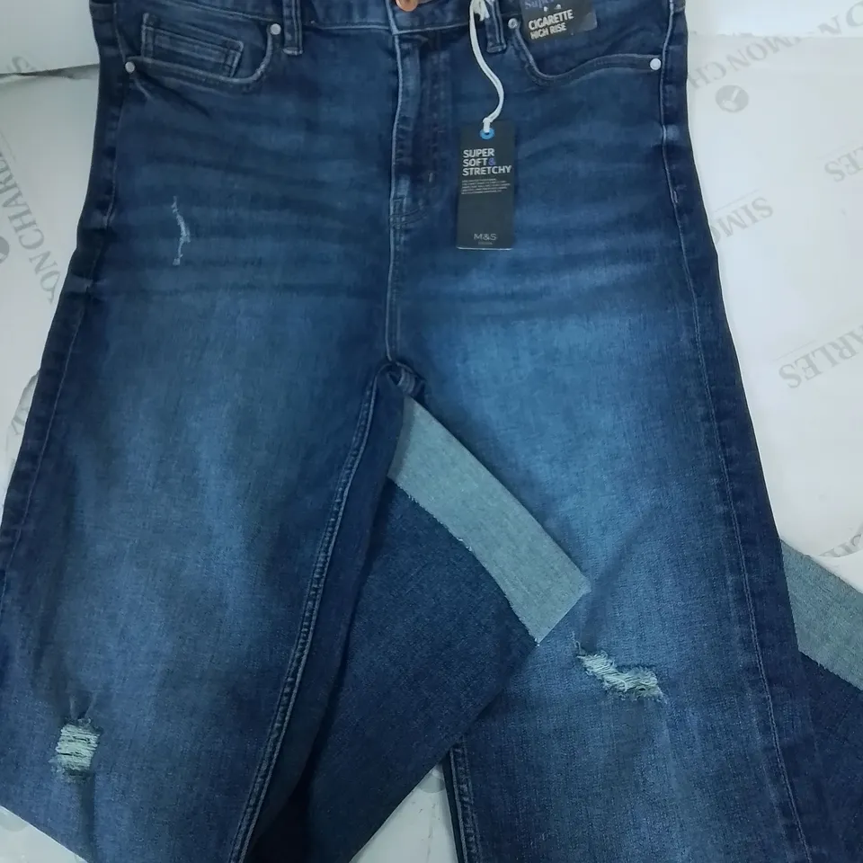 M&S THE HARPER CIGARETTE JEANS - 14 REG
