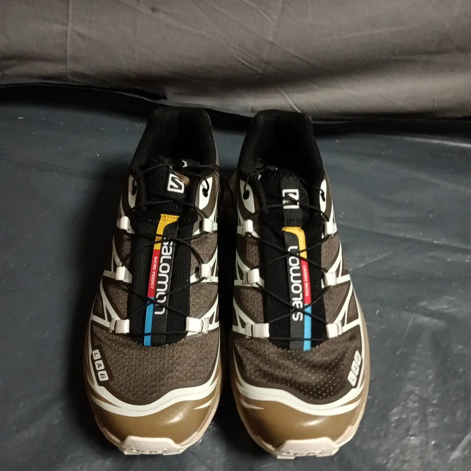 PAIR OF SALOMON TRAIL RUNNING SHOES –UK SIZE 6