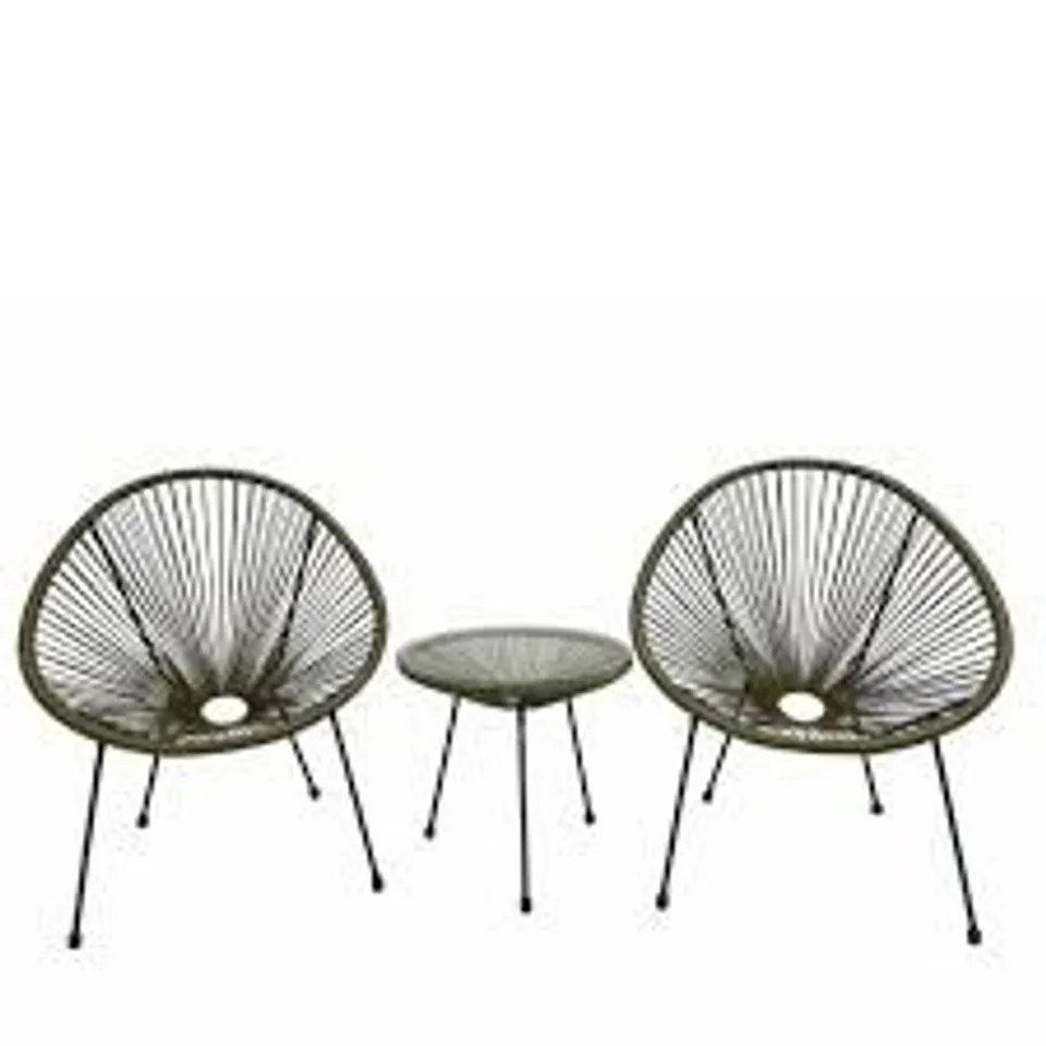 GARDEN STORIES ACAPULCO WOVEN 3 PIECE BISTRO SET