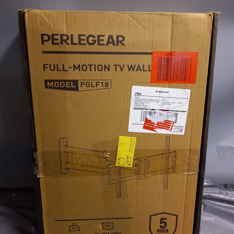 BOXED PERLEGEAR FULL MOTION TV WALL MOUNT