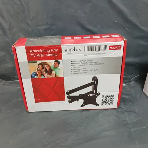 BOXED SUPTEK MA2720 ARTICULATING ARM TV WALL MOUNT 