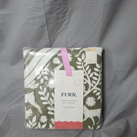 FURN. 100% BRUSHED COTTON DUVET COVER SET – SKANDI WOODLAND, SINGLE