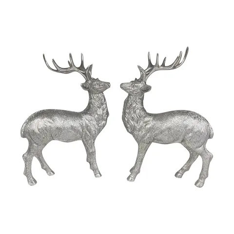 HOME STORIES SET OF 2 STAG DECORATIONS
