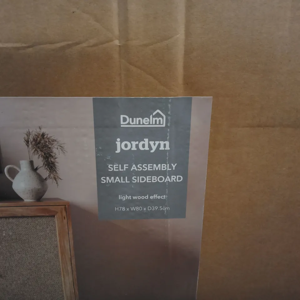 JORDYN SMALL SIDEBOARD, MANGO WOOD EFFECT, LIGHT WOOD EFFECT (1 BOX)
