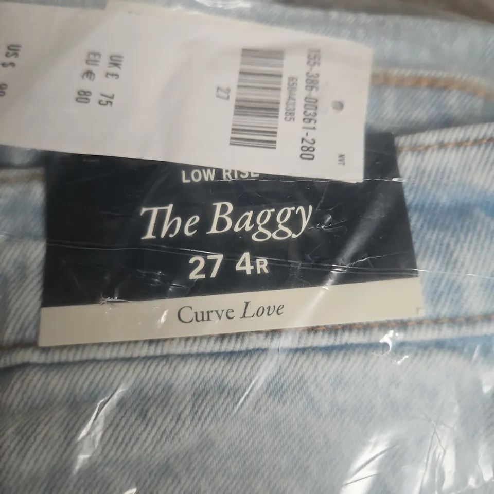 ABERCROMBIE & FITCH THE BAGGY LOW RISE CURVE LOVE JEANS – WOMEN, SIZE 27 4R