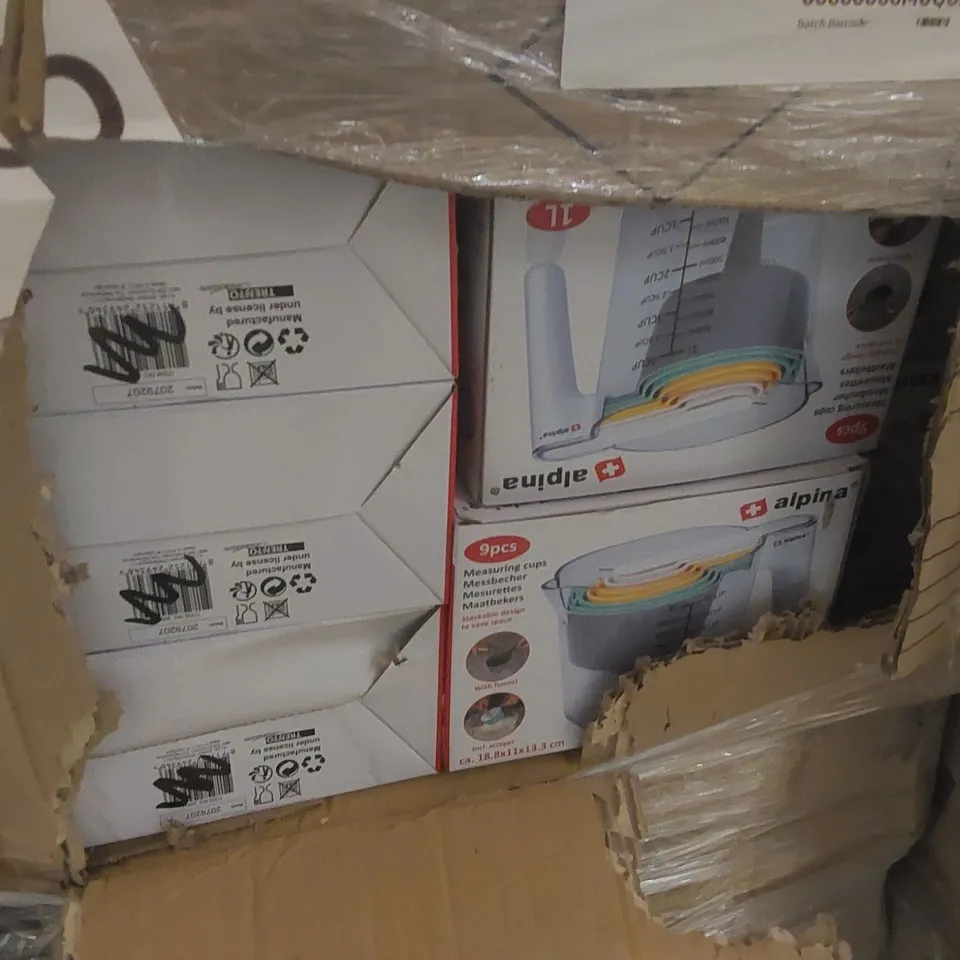 PALLET TO CONTAINING A VERY LARGE QUANTITY OF ASSORTED ITEMS INCLUDING: BABY BALL SET, BAUBLES, MEASURING CUP SETS, WARDROBE DEHUMIDIFIERS ECT