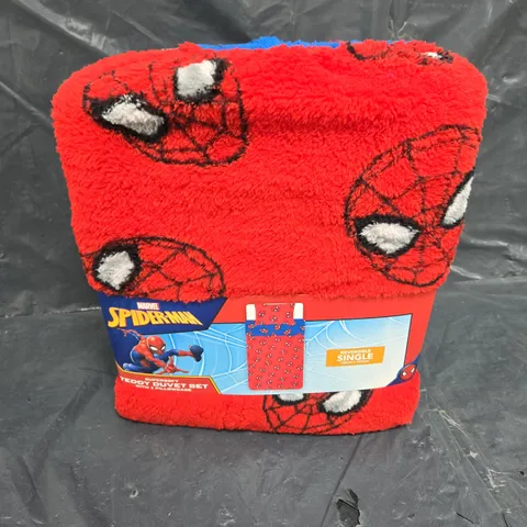 MARVEL SPIDER-MAN TEDDY DUVET SET - SINGLE 