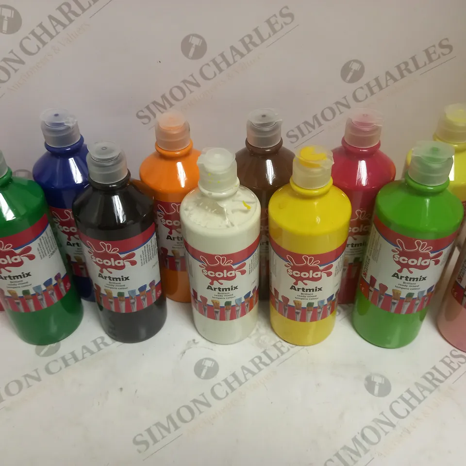 BOXED SCOLA AM600/12/A ARTMIX ASSORTED COLOURED PAINTS