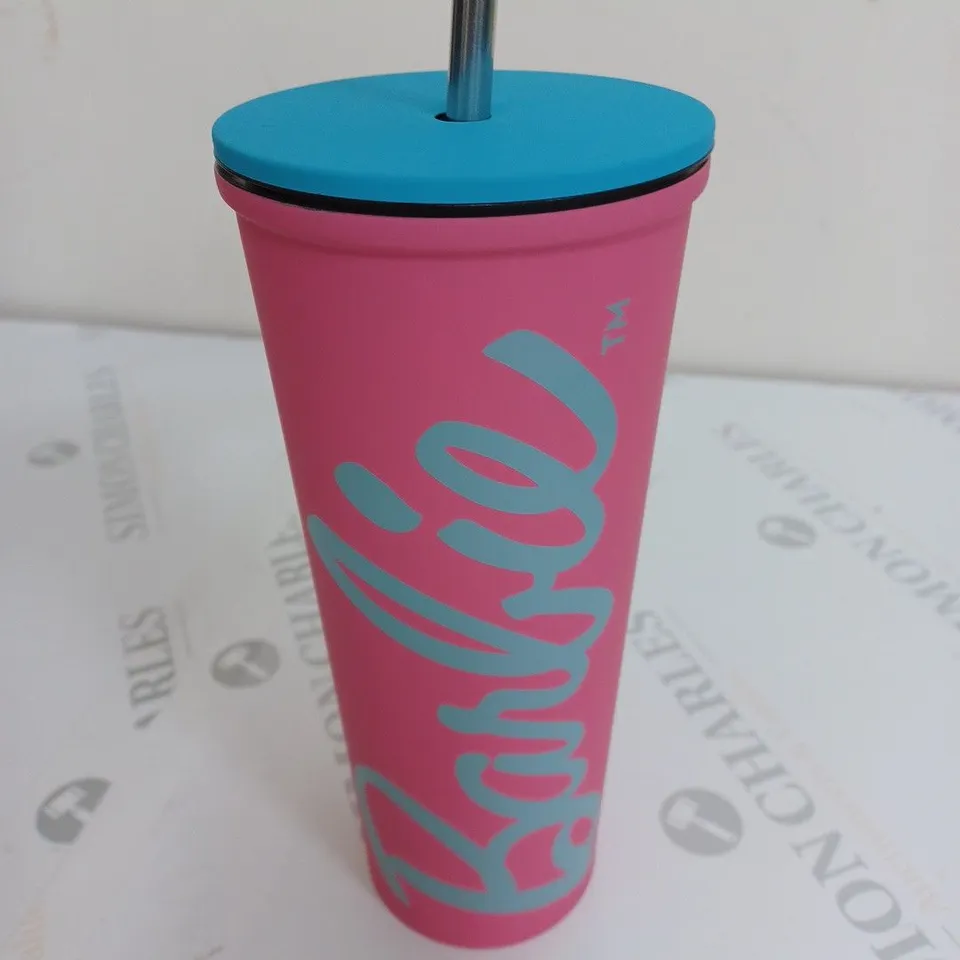 BARBIE DESIGNED METAL DRINKING CUP