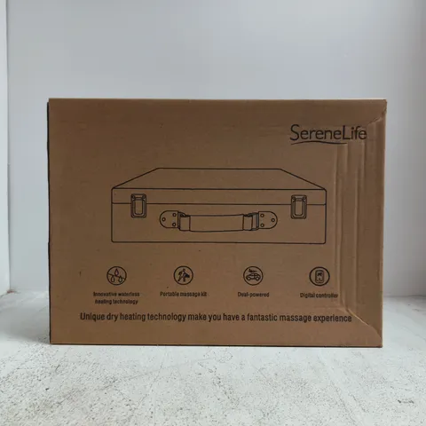 BOXED SERENELIFE HOT STONE MASSAGE KIT – BAMBOO CARRY CASE (PSLMSG65)