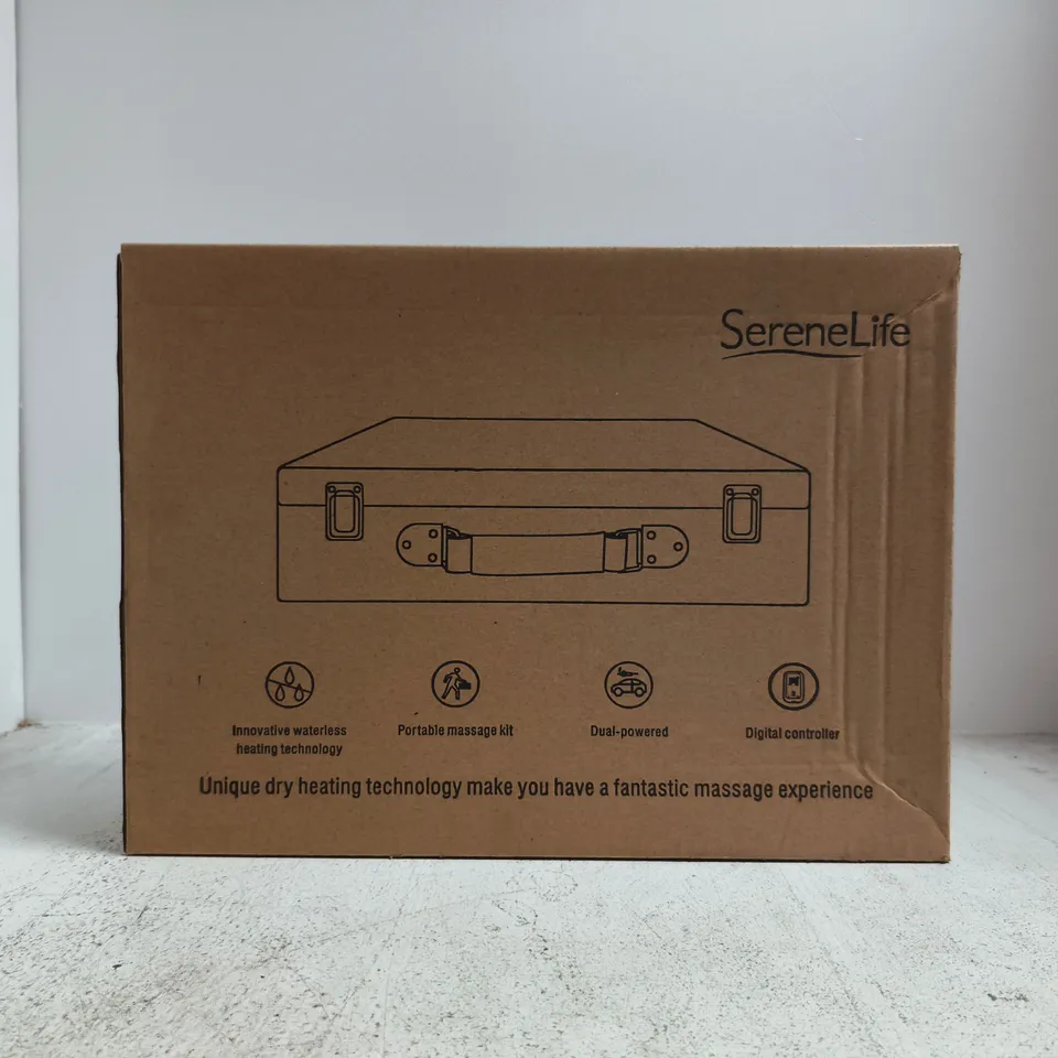 BOXED SERENELIFE HOT STONE MASSAGE KIT – BAMBOO CARRY CASE (PSLMSG65)